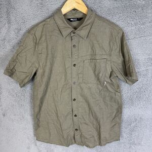 Outdoor‎ Research Shirt Mens Small Green Short Sleeve Button Up Hemp Blend